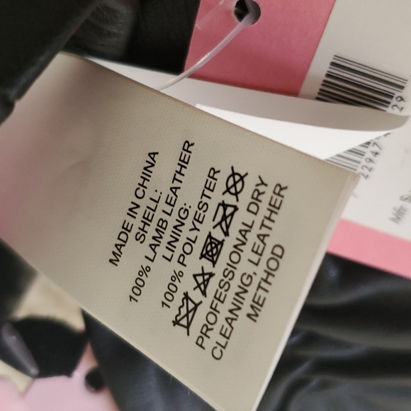 AUTHENTIC KATE SPADE LAMBS LEATHER SLIM GLOVES WITH MINI BOW SIZE MEDIUM - Picture 5 of 6